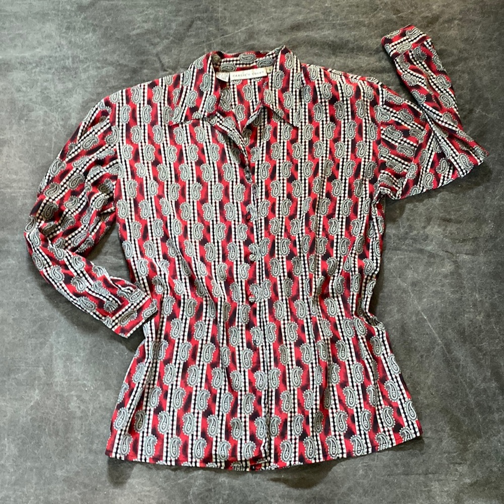 Vintage fall long sleeve blouse